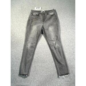Mudd Ankle Jegging Jeans Women 15 Gray Denim Cotton Dark Wash High Rise Stretch